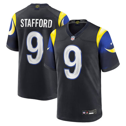 Matthew Stafford 9 Los Angeles Rams 2025 Rivalries Collection Game Men Jersey - Midnight Blue