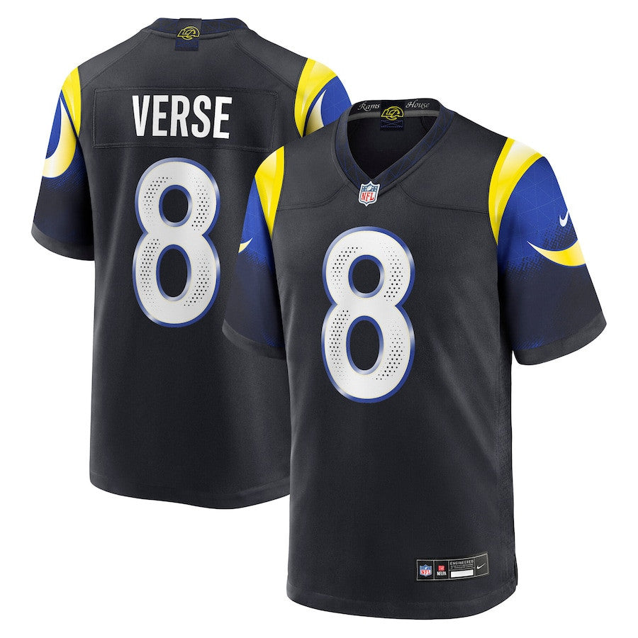 Jared Verse 8 Los Angeles Rams 2025 Rivalries Collection Game Men Jersey - Midnight Blue