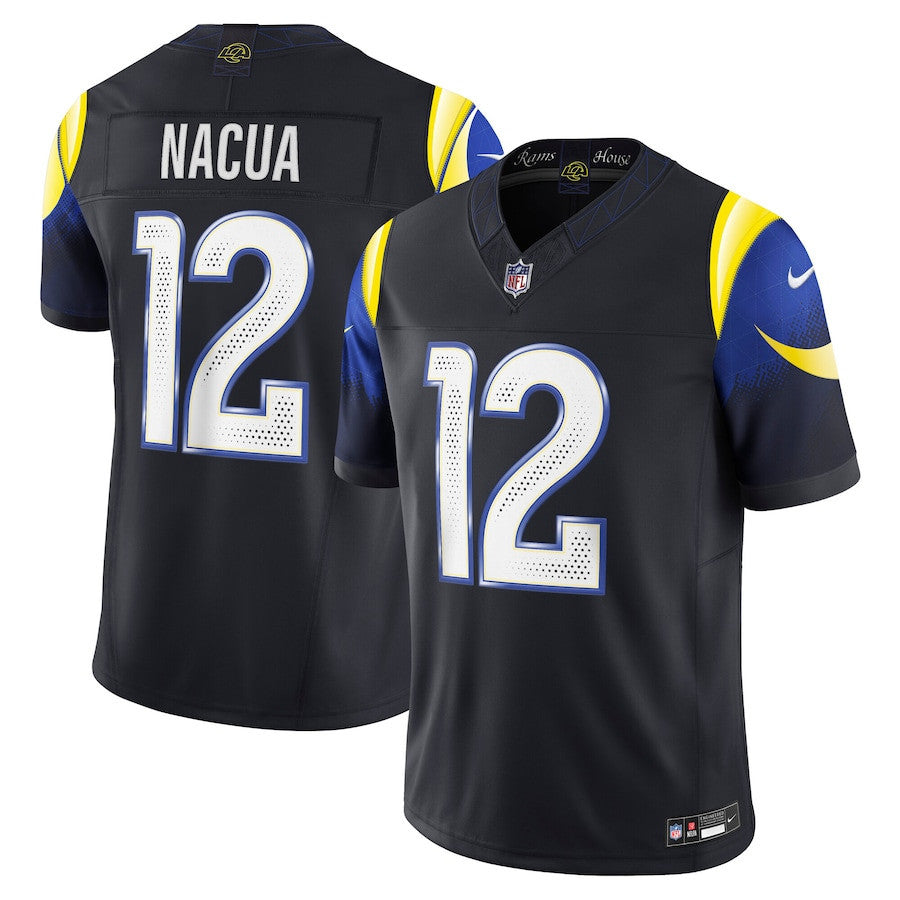 Puka Nacua 12 Los Angeles Rams 2025 Rivalries Collection Limited Men Jersey - Midnight Blue