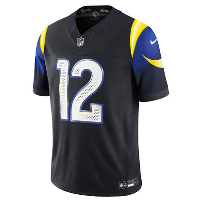 Puka Nacua 12 Los Angeles Rams 2025 Rivalries Collection Limited Men Jersey - Midnight Blue