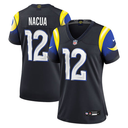 Puka Nacua 12 Los Angeles Rams Women's 2025 Rivalries Collection Game Jersey - Midnight Blue