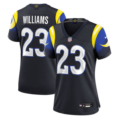 Kyren Williams 23 Los Angeles Rams Women's 2025 Rivalries Collection Game Jersey - Midnight Blue