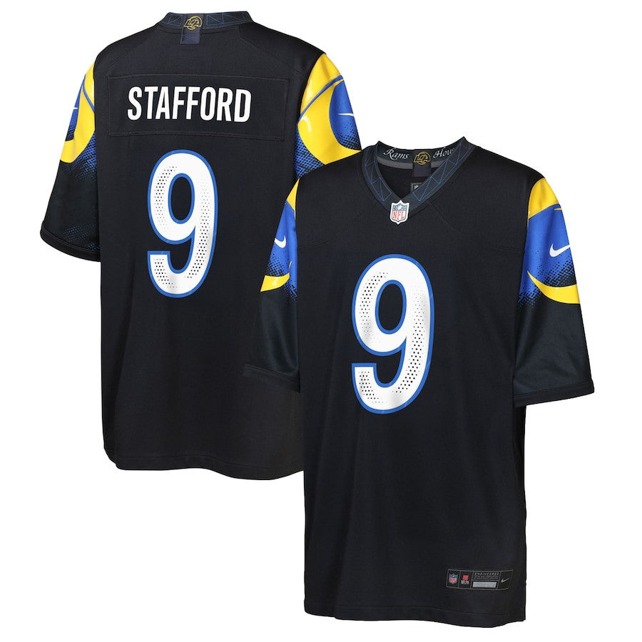 Matthew Stafford 9 Los Angeles Rams YOUTH 2025 Rivalries Collection Game Jersey - Midnight Blue