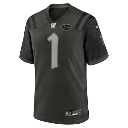 Ahmad Sauce 1 Gardner New York Jets 2025 Rivalries Collection Game Men Jersey - Gotham Green
