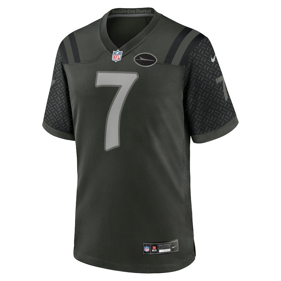 Justin Fields 7 Gardner New York Jets 2025 Rivalries Collection Game Men Jersey - Gotham Green