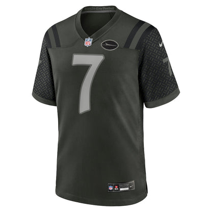 Justin Fields 7 Gardner New York Jets 2025 Rivalries Collection Game Men Jersey - Gotham Green