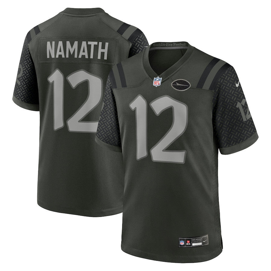 Joe Namath 12 Gardner New York Jets 2025 Rivalries Collection Game Men Jersey - Gotham Green
