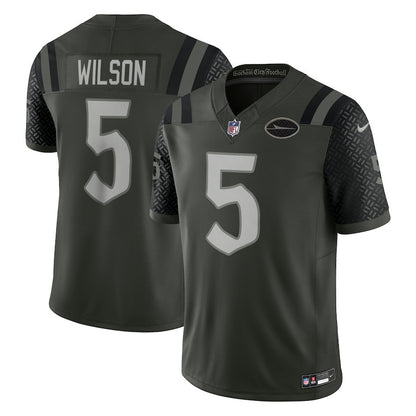 Garrett Wilson 5 New York Jets 2025 Rivalries Collection Limited Men Jersey - Gotham Green