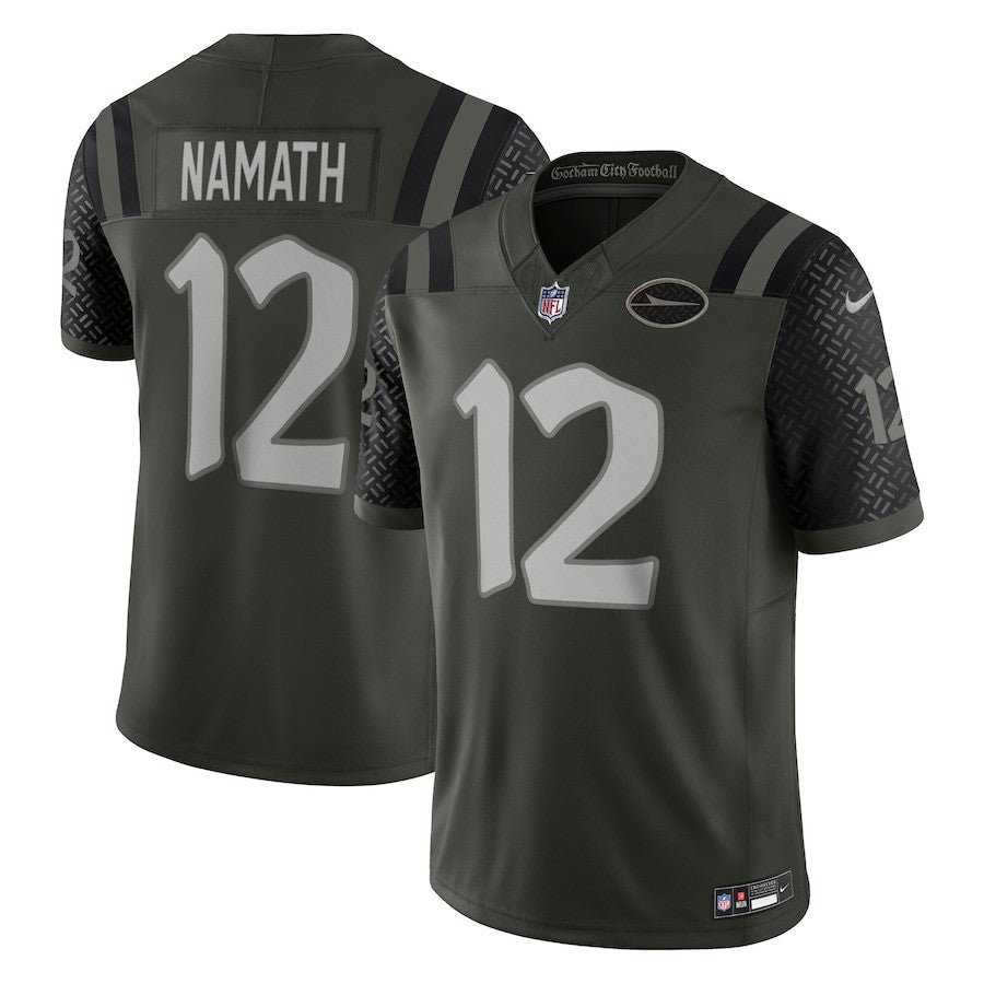 Joe Namath 12 New York Jets 2025 Rivalries Collection Limited Men Jersey - Gotham Green