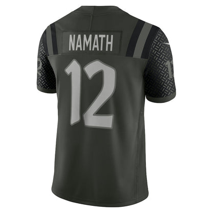 Joe Namath 12 New York Jets 2025 Rivalries Collection Limited Men Jersey - Gotham Green