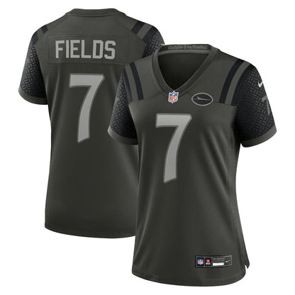 Justin Fields 7 New York Jets Women's 2025 Rivalries Collection Game Jersey - Gotham Green