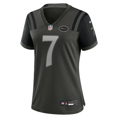 Justin Fields 7 New York Jets Women's 2025 Rivalries Collection Game Jersey - Gotham Green