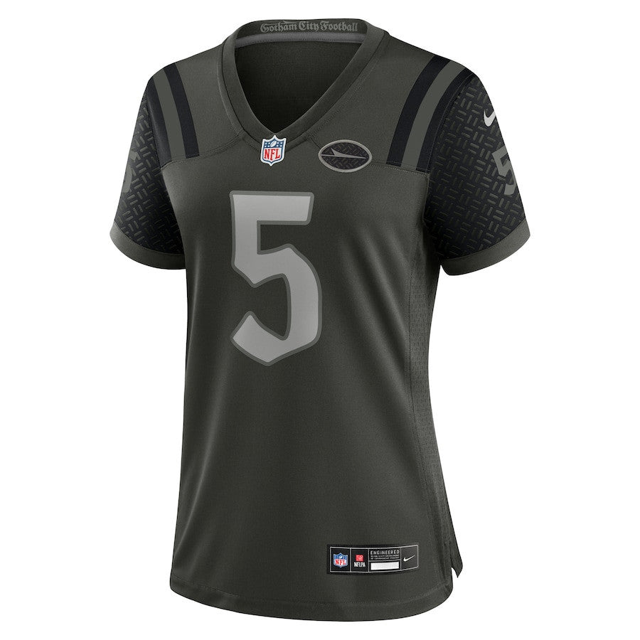 Garrett Wilson 5 New York Jets Women's 2025 Rivalries Collection Game Jersey - Gotham Green
