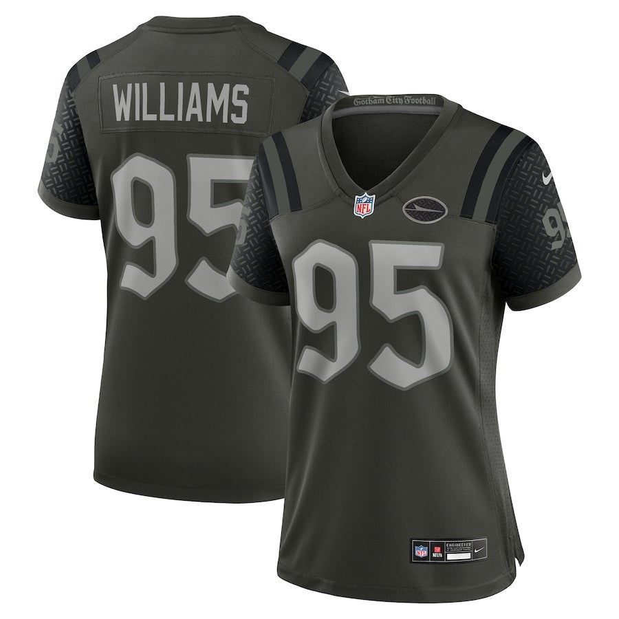 Quinnen Williams 95 New York Jets Women's 2025 Rivalries Collection Game Jersey - Gotham Green