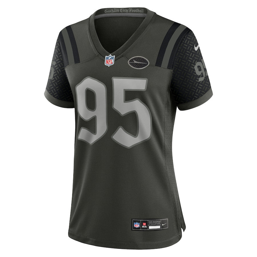 Quinnen Williams 95 New York Jets Women's 2025 Rivalries Collection Game Jersey - Gotham Green