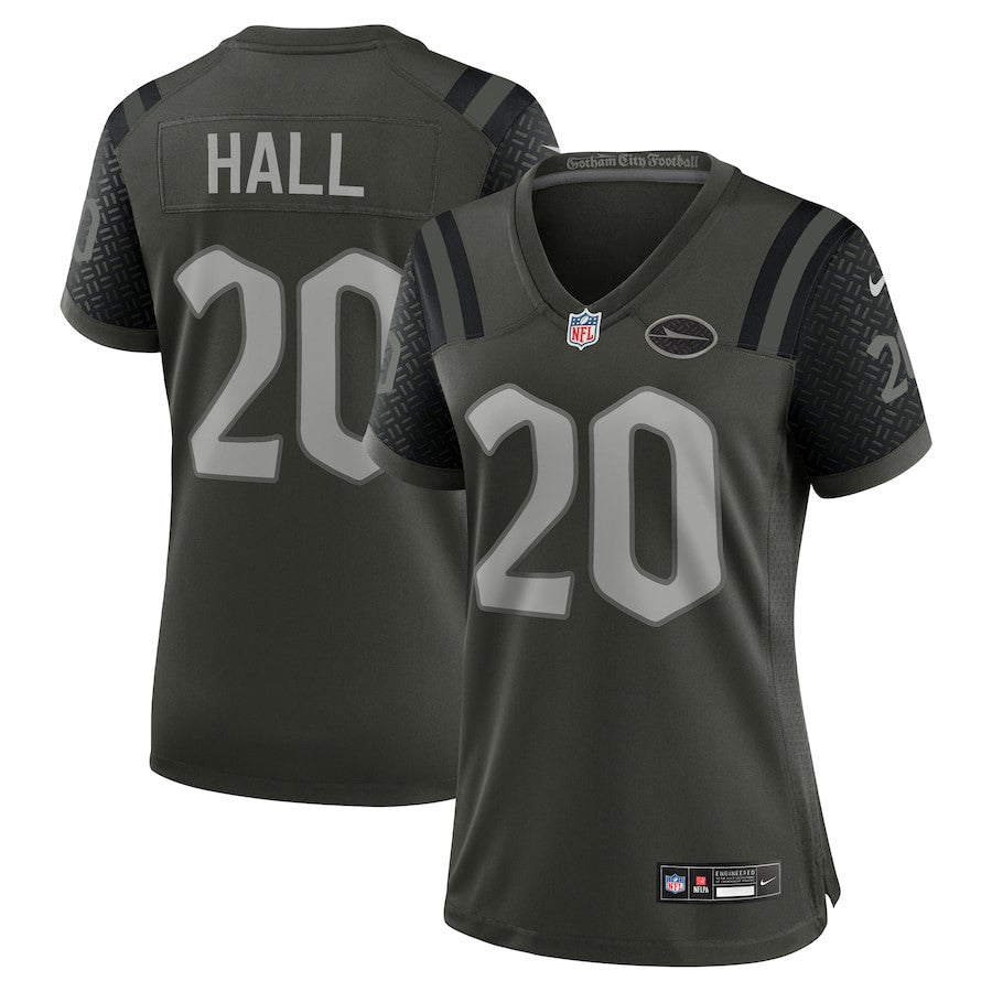 Breece Hall 20 New York Jets Women's 2025 Rivalries Collection Game Jersey - Gotham Green