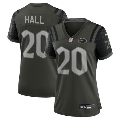 Breece Hall 20 New York Jets Women's 2025 Rivalries Collection Game Jersey - Gotham Green