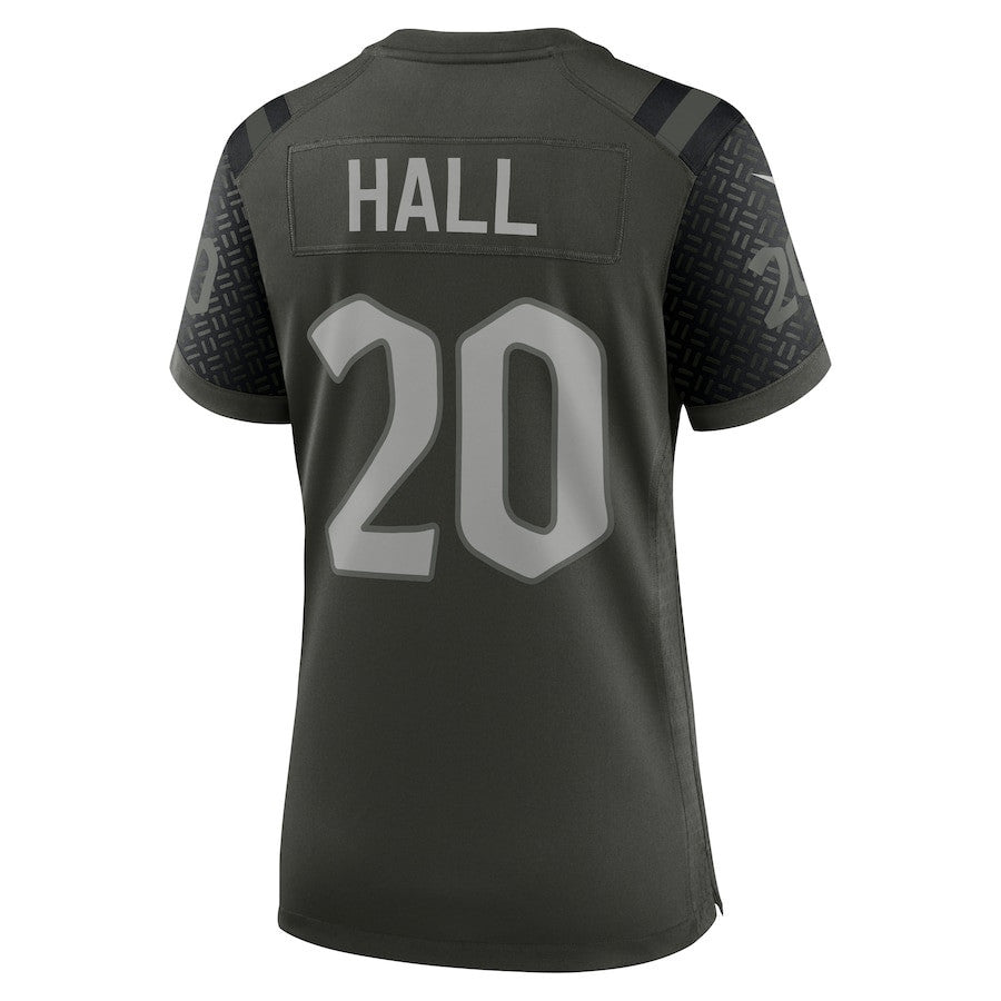 Breece Hall 20 New York Jets Women's 2025 Rivalries Collection Game Jersey - Gotham Green