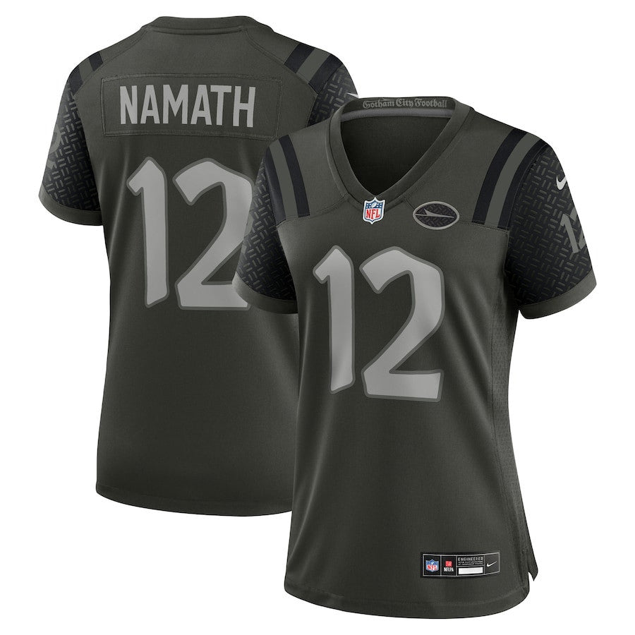 Joe Namath 12 New York Jets Women's 2025 Rivalries Collection Game Jersey - Gotham Green