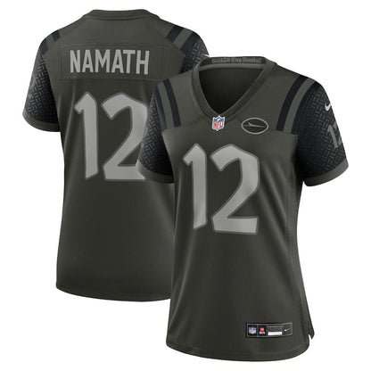 Joe Namath 12 New York Jets Women's 2025 Rivalries Collection Game Jersey - Gotham Green