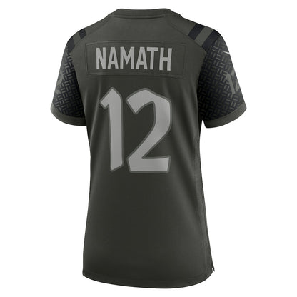 Joe Namath 12 New York Jets Women's 2025 Rivalries Collection Game Jersey - Gotham Green
