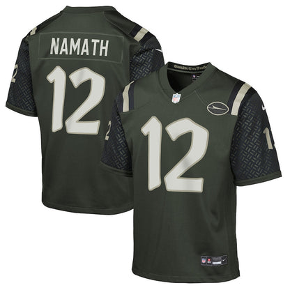 Joe Namath 12 New York Jets YOUTH 2025 Rivalries Collection Game Jersey - Gotham Green