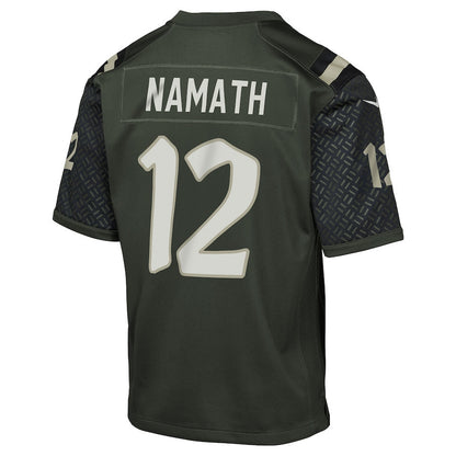 Joe Namath 12 New York Jets YOUTH 2025 Rivalries Collection Game Jersey - Gotham Green