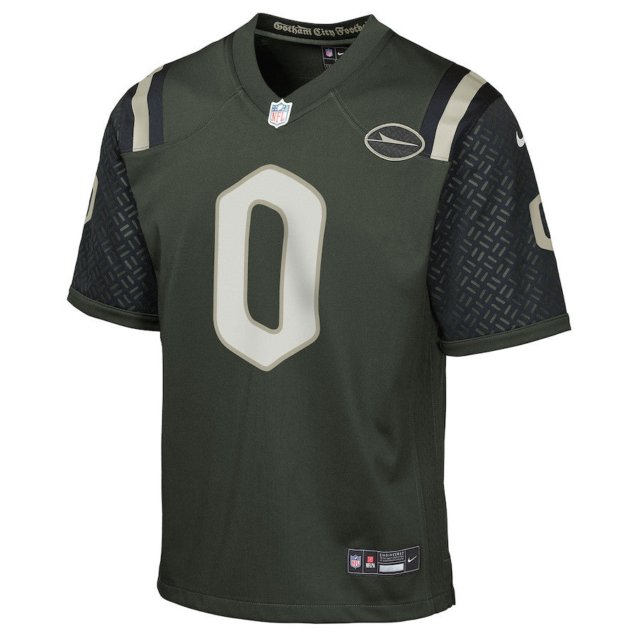 Braelon Allen 0 New York Jets YOUTH 2025 Rivalries Collection Game Jersey - Gotham Green