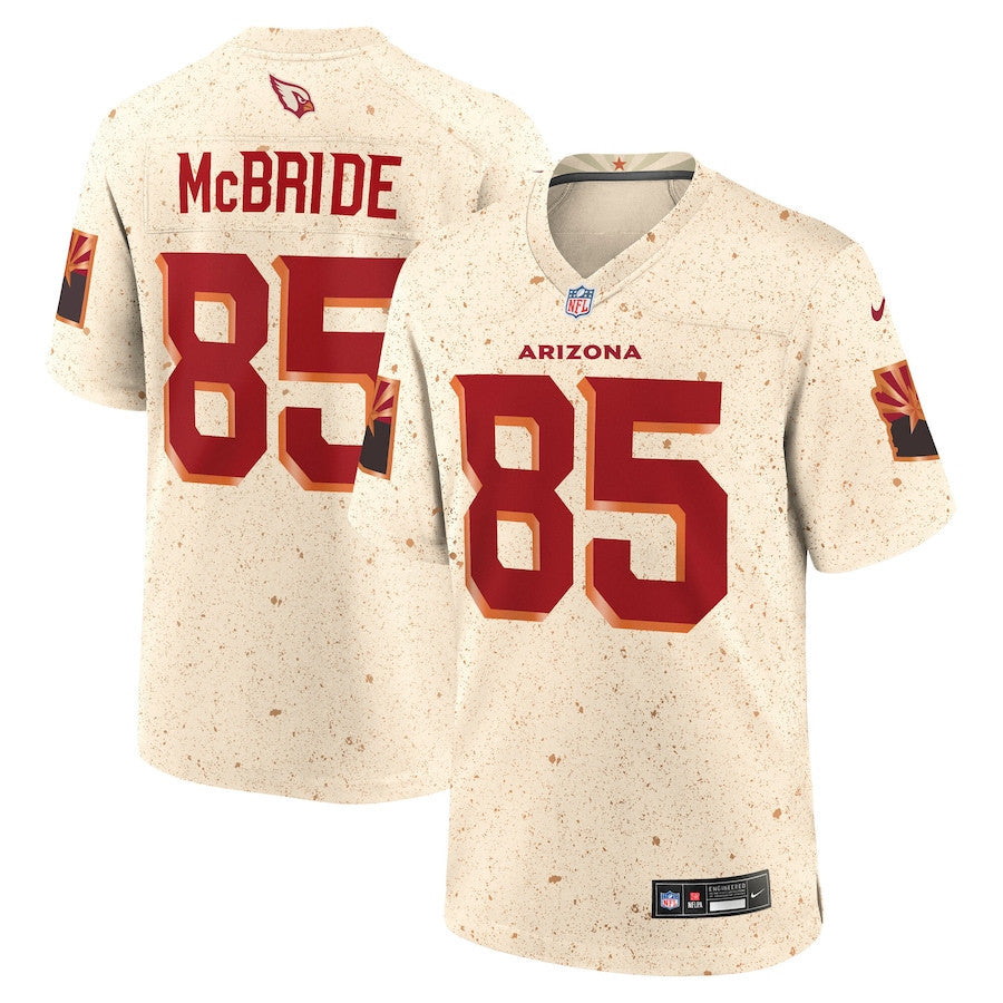 Trey McBride 85 Arizona Cardinals 2025 Rivalries Collection Game Men Jersey - Natural