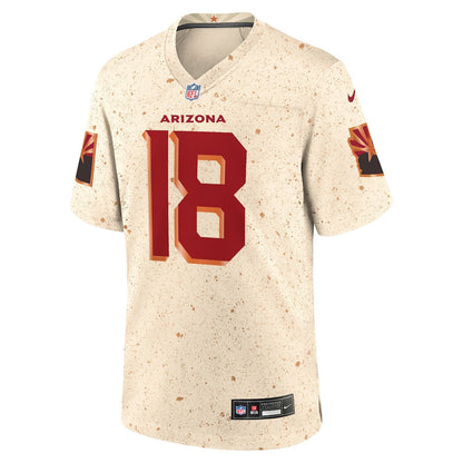 Marvin Harrison Jr. 18 Arizona Cardinals 2025 Rivalries Collection Game Men Jersey - Natural