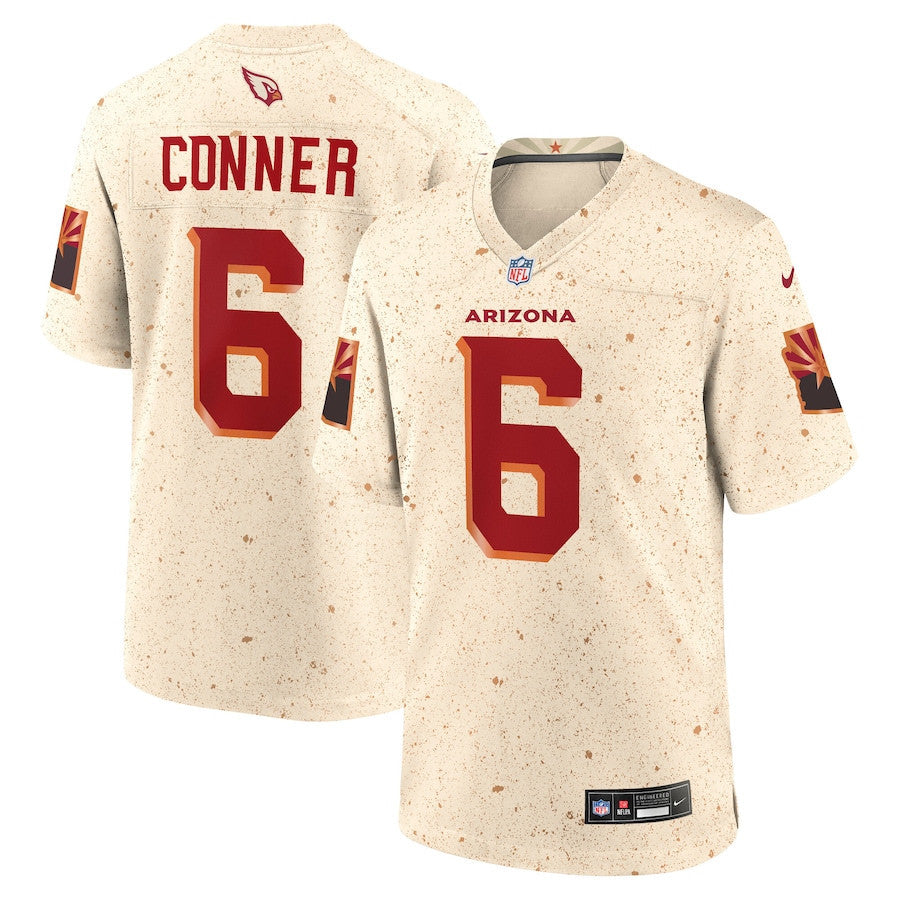 James Conner 6 Arizona Cardinals 2025 Rivalries Collection Game Men Jersey - Natural