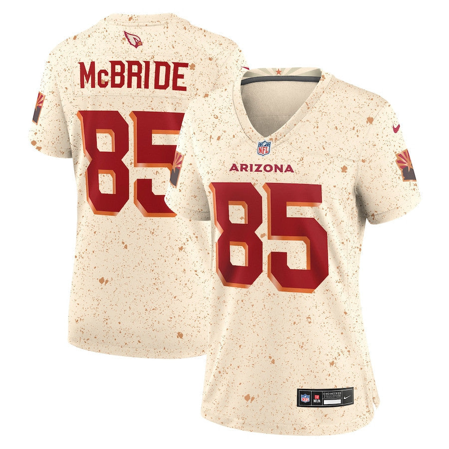 Trey McBride 85 Arizona Cardinals Women's 2025 Rivalries Collection Game Jersey - Natural