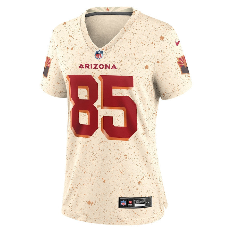 Trey McBride 85 Arizona Cardinals Women's 2025 Rivalries Collection Game Jersey - Natural