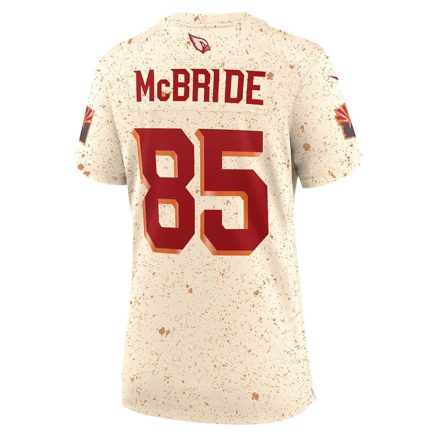Trey McBride 85 Arizona Cardinals Women's 2025 Rivalries Collection Game Jersey - Natural