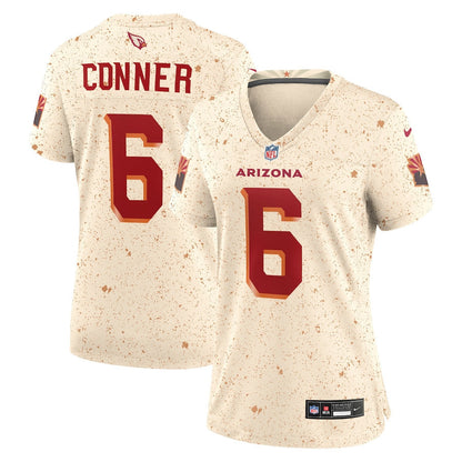 James Conner 6 Arizona Cardinals Women's 2025 Rivalries Collection Game Jersey - Natural
