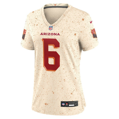 James Conner 6 Arizona Cardinals Women's 2025 Rivalries Collection Game Jersey - Natural