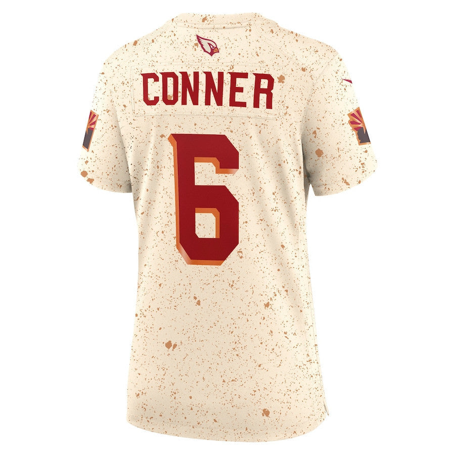 James Conner 6 Arizona Cardinals Women's 2025 Rivalries Collection Game Jersey - Natural