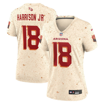 Marvin Harrison Jr. 18 Arizona Cardinals Women's 2025 Rivalries Collection Game Jersey - Natural