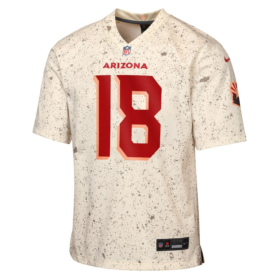 Marvin Harrison Jr. 18 Arizona Cardinals YOUTH 2025 Rivalries Collection Game Jersey - Natural