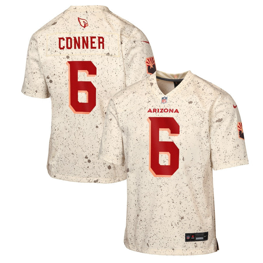 James Conner 6 Arizona Cardinals YOUTH 2025 Rivalries Collection Game Jersey - Natural