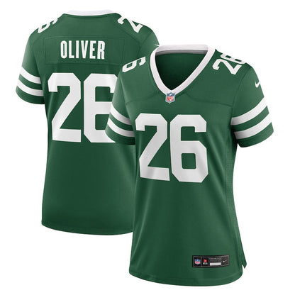 Isaiah Oliver 26 New York Jets Women's Team Game Jersey - Legacy Green
