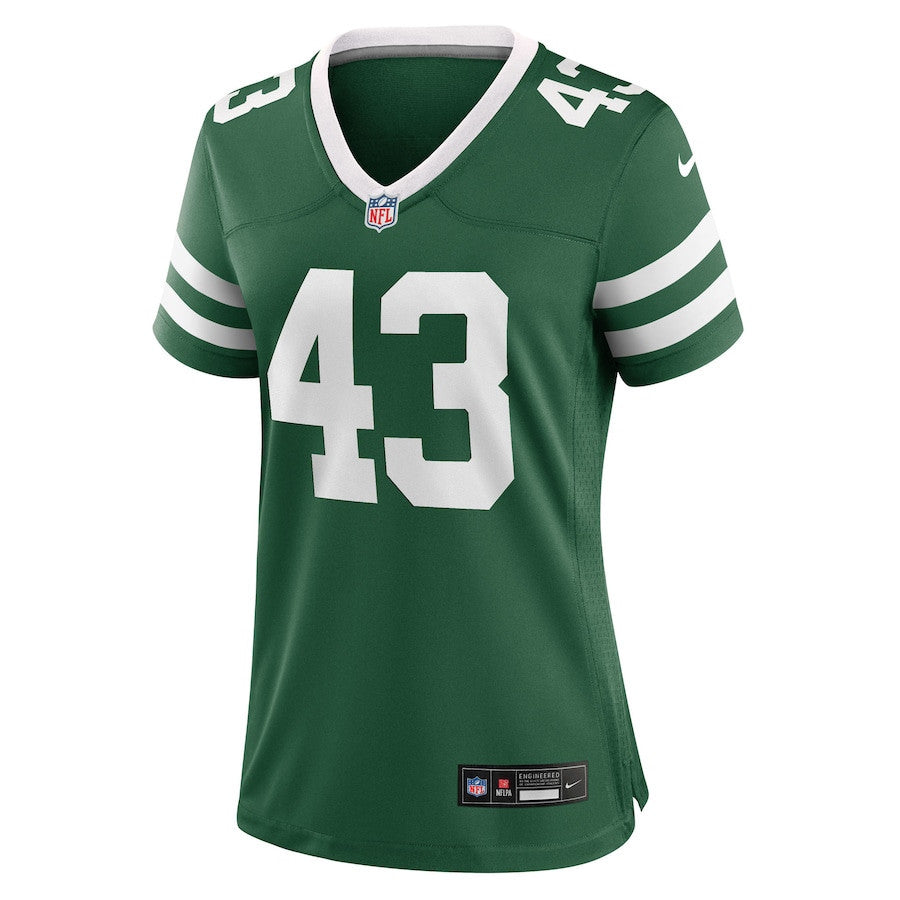 Cam Jones 43 New York Jets Women's Team Game Jersey - Legacy Green