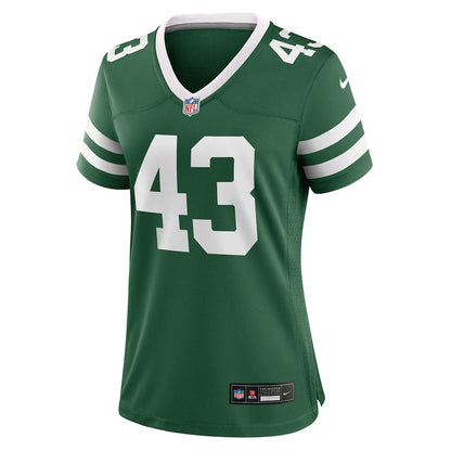 Cam Jones 43 New York Jets Women's Team Game Jersey - Legacy Green