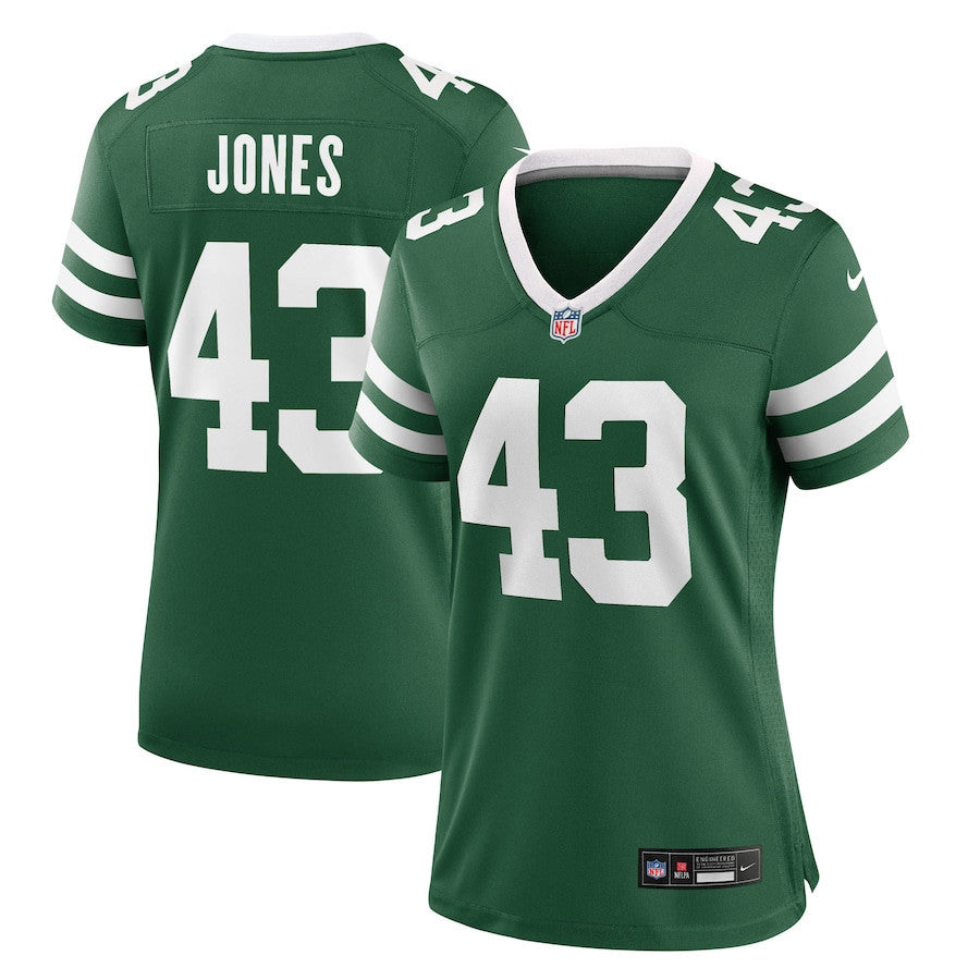 Cam Jones 43 New York Jets Women's Team Game Jersey - Legacy Green