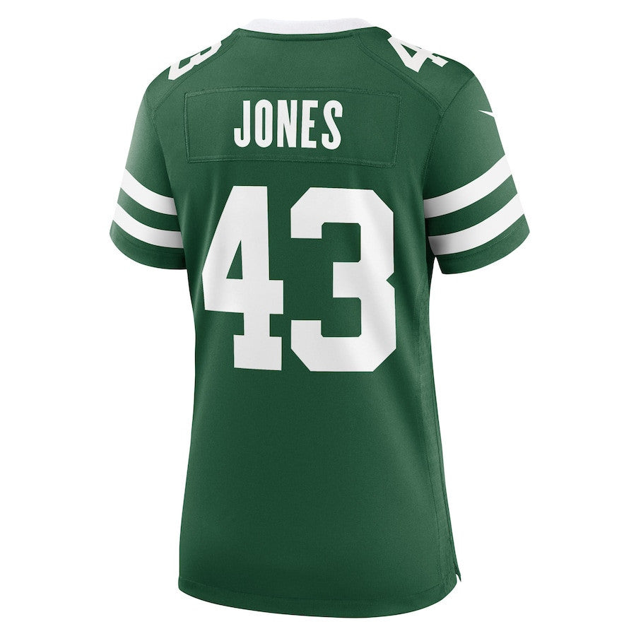 Cam Jones 43 New York Jets Women's Team Game Jersey - Legacy Green