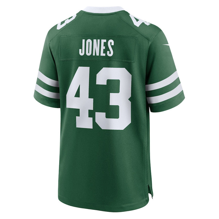 Cam Jones 43 New York Jets Team Game Men Jersey - Legacy Green