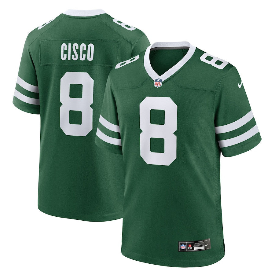 Andre Cisco 8 New York Jets Team Game Men Jersey - Legacy Green