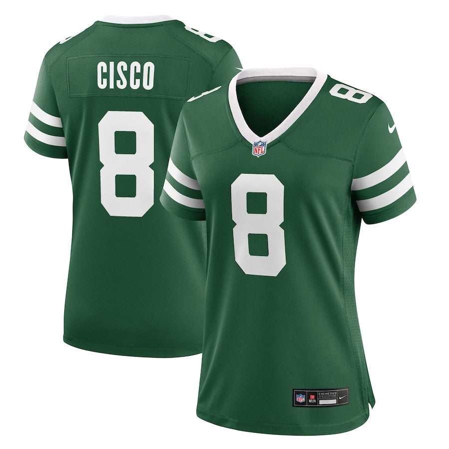 Andre Cisco 8 New York Jets Women's Team Game Jersey - Legacy Green