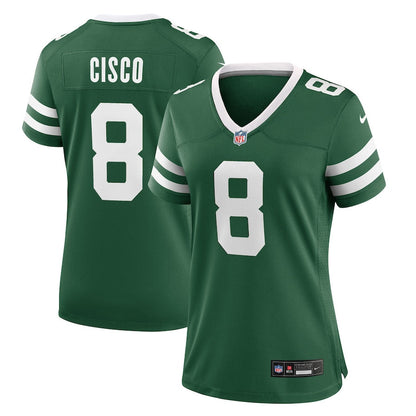 Andre Cisco 8 New York Jets Women's Team Game Jersey - Legacy Green