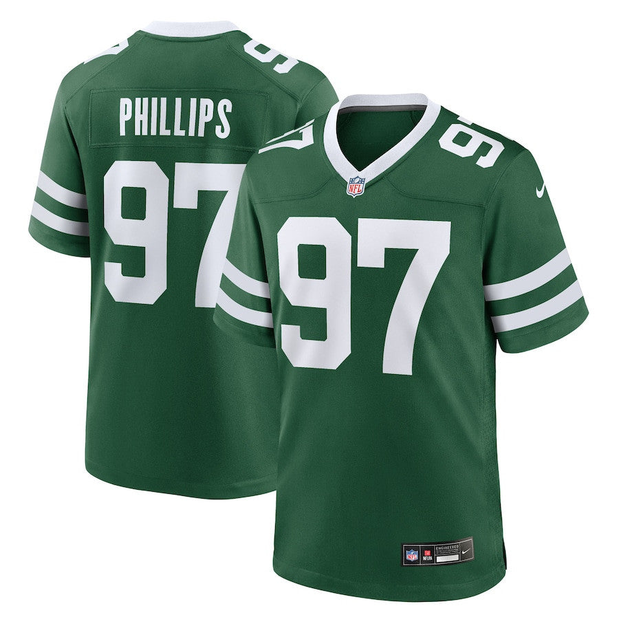 Harrison Phillips 97 New York Jets Team Game Men Jersey - Legacy Green